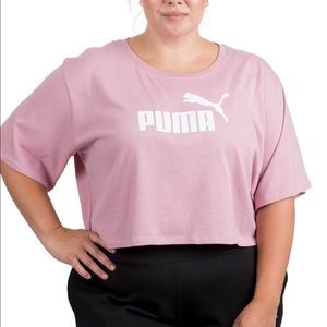 PUMA Cropped Cotton Logo T-shirt